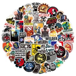 image-GOGOTU Waterproof Welding Worker Stickers - Fun DIY for Luggage & Skateboards