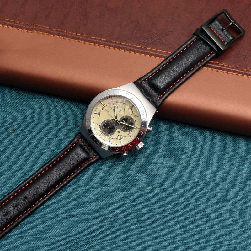 image-ZETHYDUM Genuine Leather Wrist Strap – Durable & Stylish Watchband 17mm 19mm