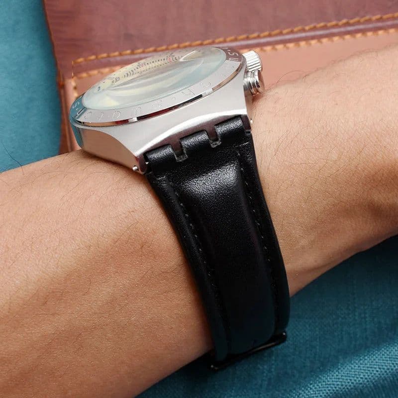 image-ZETHYDUM Genuine Leather Wrist Strap – Durable & Stylish Watchband 17mm 19mm