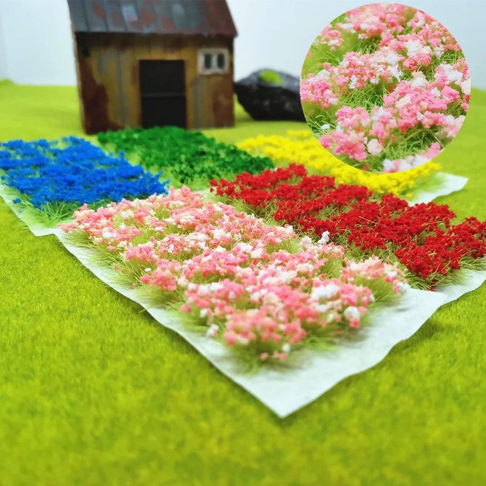 image-WJDG-Model Mini Flower Clusters for Realistic DIY Scenery & Landscapes