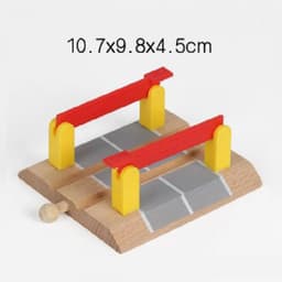 image-Wooden Train Track Accessories - Educational DIY Toys for Children
