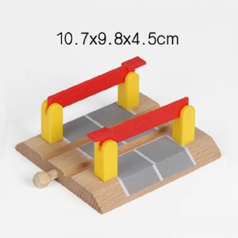 image-Wooden Train Track Accessories - Educational DIY Toys for Children