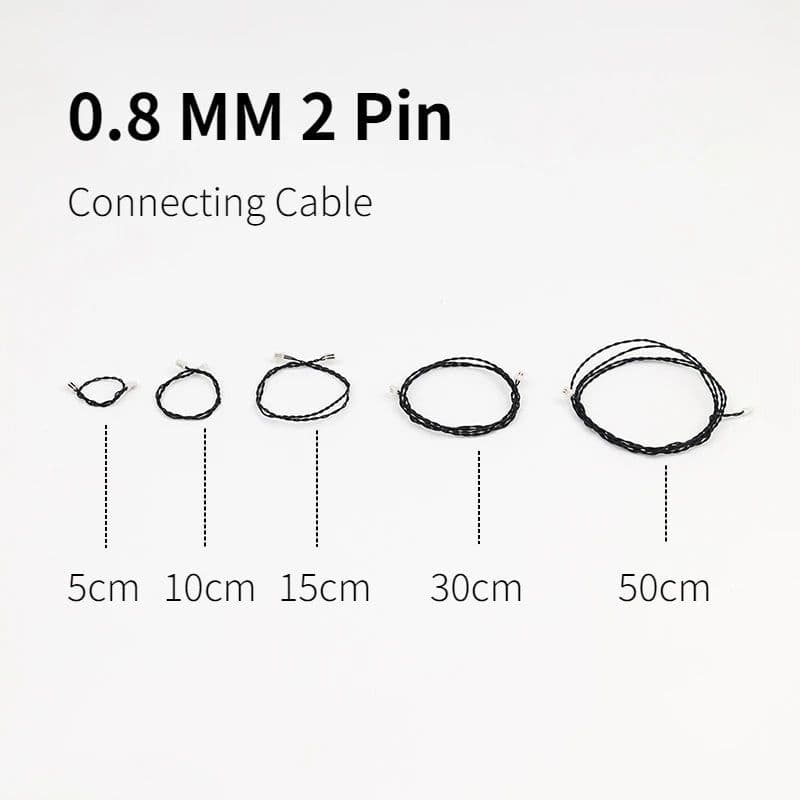 image-Kyglaring 0.8MM 2 Pin Connecting Cable for LED Light Kit & Lego Compatibility