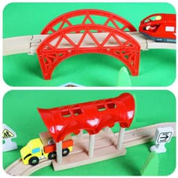 image-Wooden Train Track Accessories - Educational Fun for Kids - Track Toys