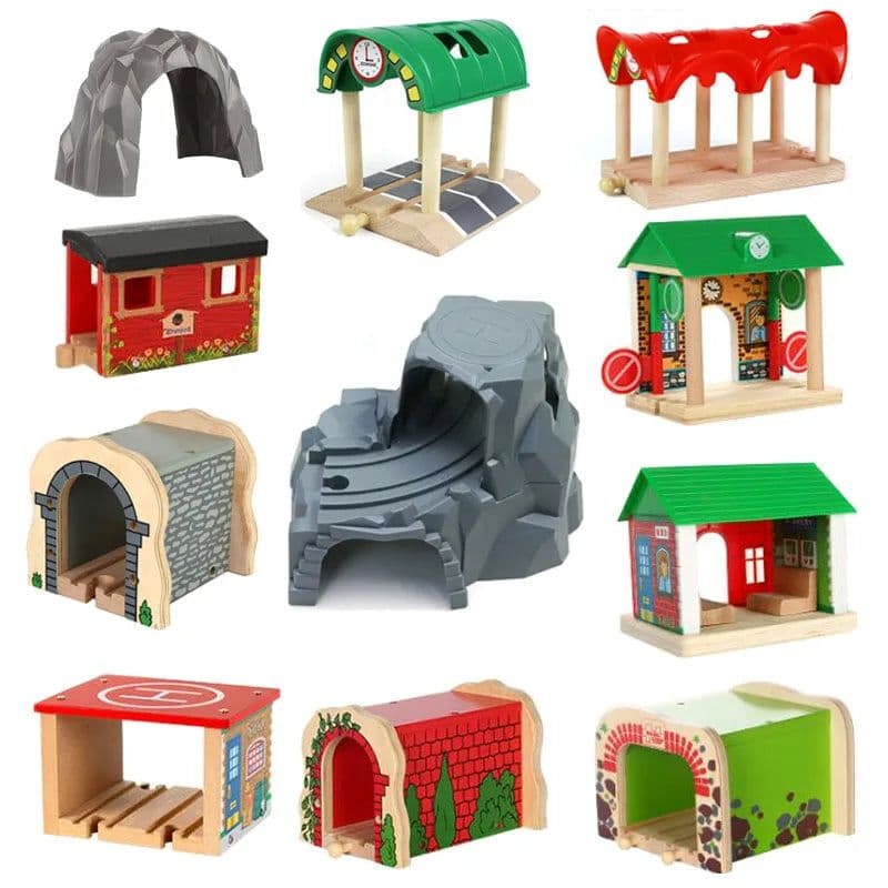 image-Wooden Train Track Accessories - Educational Fun for Kids - Track Toys