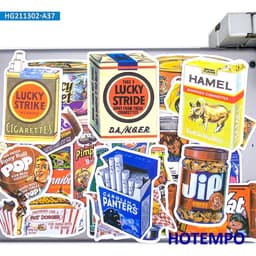 image-HOTEMPO Retro Art Stickers - Waterproof & Reusable for Various Surfaces