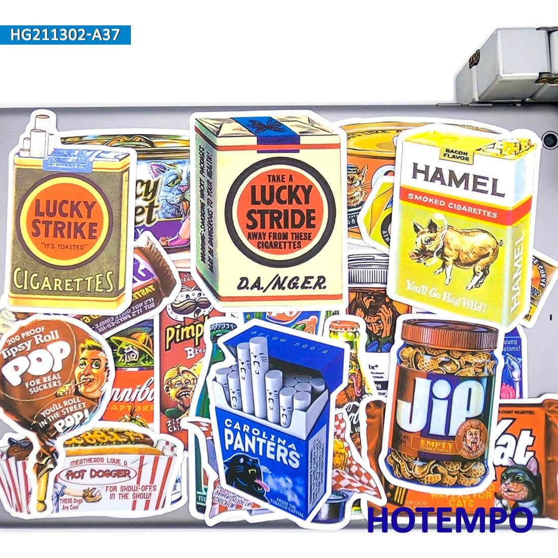 image-HOTEMPO Retro Art Stickers - Waterproof & Reusable for Various Surfaces