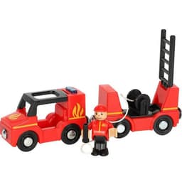 image-Fire Truck Magnetic Train Car - Educational 3D Toy for Children