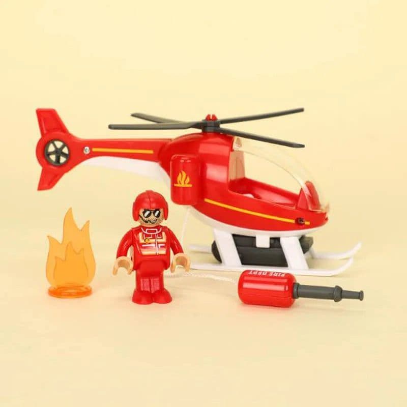 image-Fire Truck Magnetic Train Car - Educational 3D Toy for Children