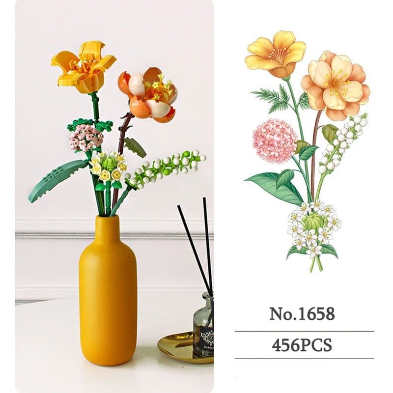 image-Szxhf Building Block Flower - Educational Toy for Motor Skills Development