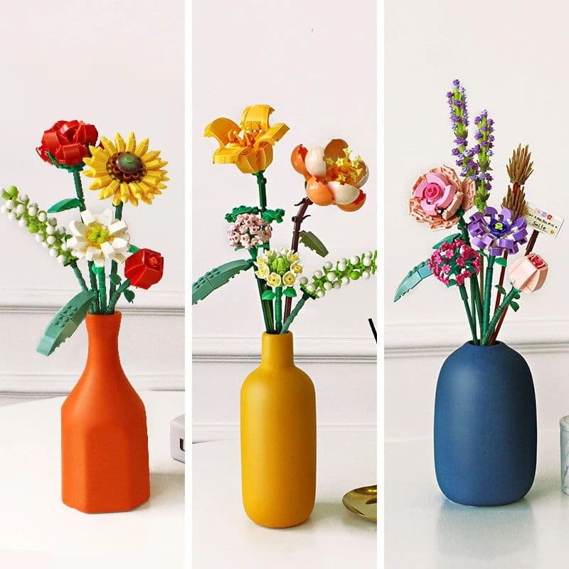 image-Szxhf Building Block Flower - Educational Toy for Motor Skills Development