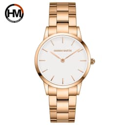 image-Hannah Martin Luxury Waterproof Quartz Watch – Stylish Gold Wrist Timepiece