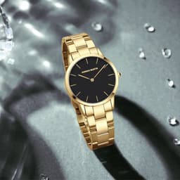 image-Hannah Martin Luxury Waterproof Quartz Watch – Stylish Gold Wrist Timepiece