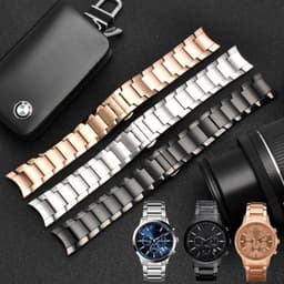 image-ZETHYDUM Stainless Steel Watchband - Durable, Stylish, 22mm Strap