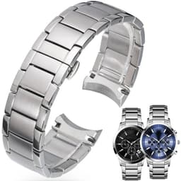 image-ZETHYDUM Stainless Steel Watchband - Durable, Stylish, 22mm Strap