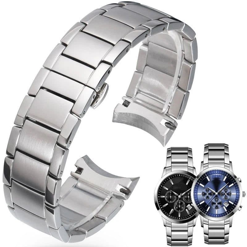 image-ZETHYDUM Stainless Steel Watchband - Durable, Stylish, 22mm Strap