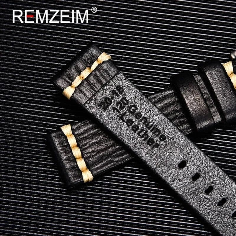 image-REMZEIM Leather Watchbands - Stylish Colours & Durable Design - 18-24mm