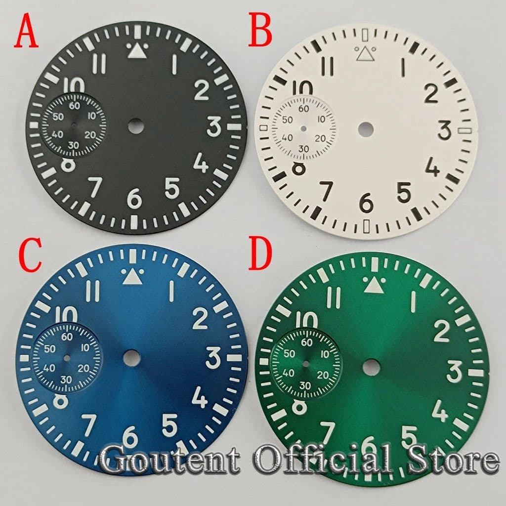 image-Goutent 37mm Brass Dial with Luminous Features for Custom Watches