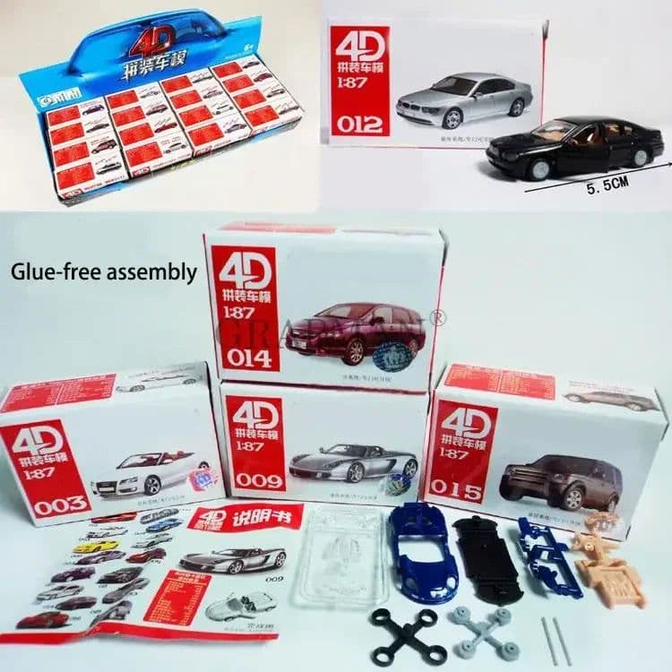 image-GRAPMAN Mini Assemble Cars - Fun Toy for Creative Play - 1:87 Vehicle Set