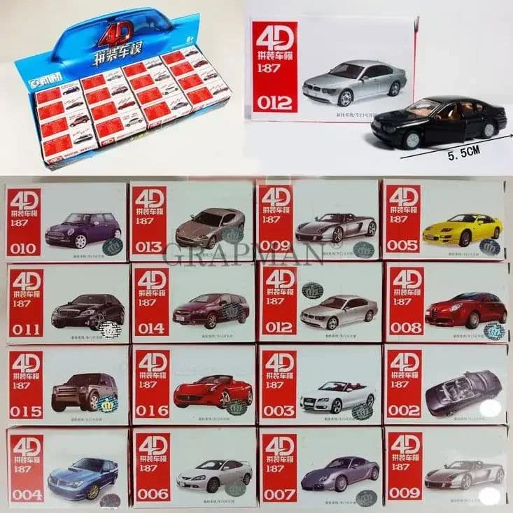 image-GRAPMAN Mini Assemble Cars - Fun Toy for Creative Play - 1:87 Vehicle Set