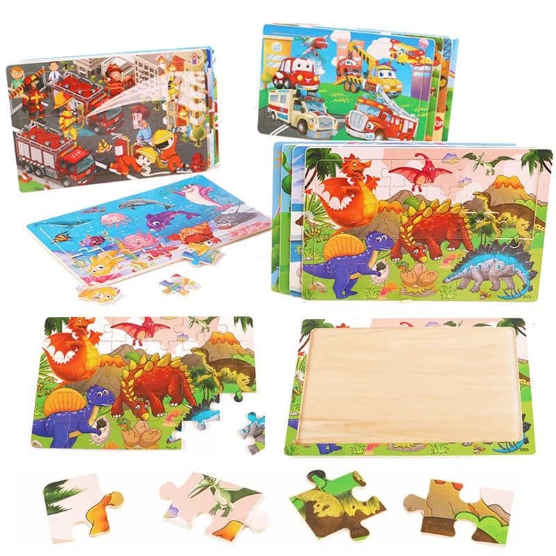 image-YunDuo BaBy Wooden Animal Jigsaw Puzzle for Early Learning & Fun