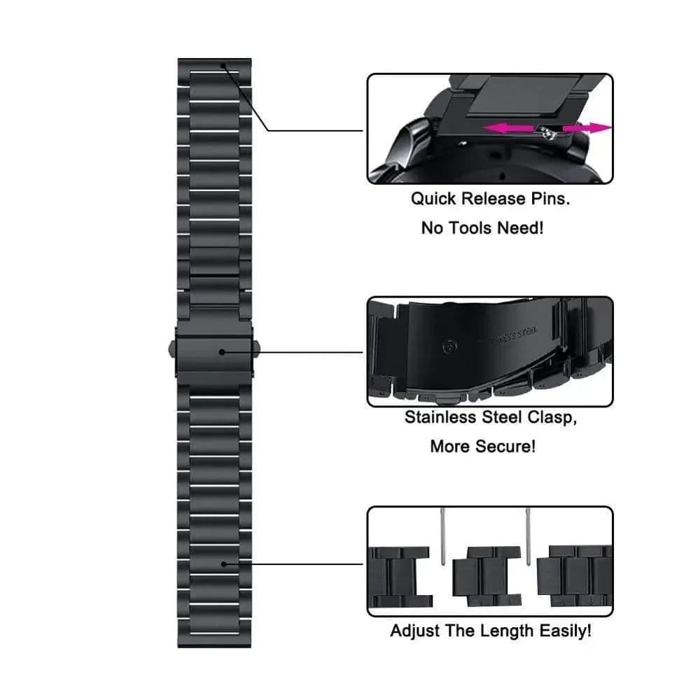 image-ZHANGU Stainless Steel Watchband with Adjustable Tool for Samsung Galaxy