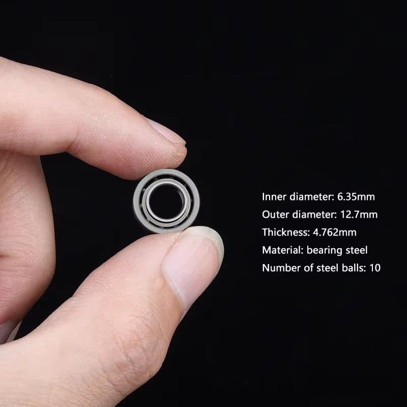 image-Fradoo 5pcs Stainless Steel R188 Mute Bearings for Smooth Fidget Spinning