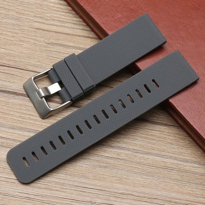 image-ZETHYDUM Rubber Watchband - Durable & Customisable 24mm Strap