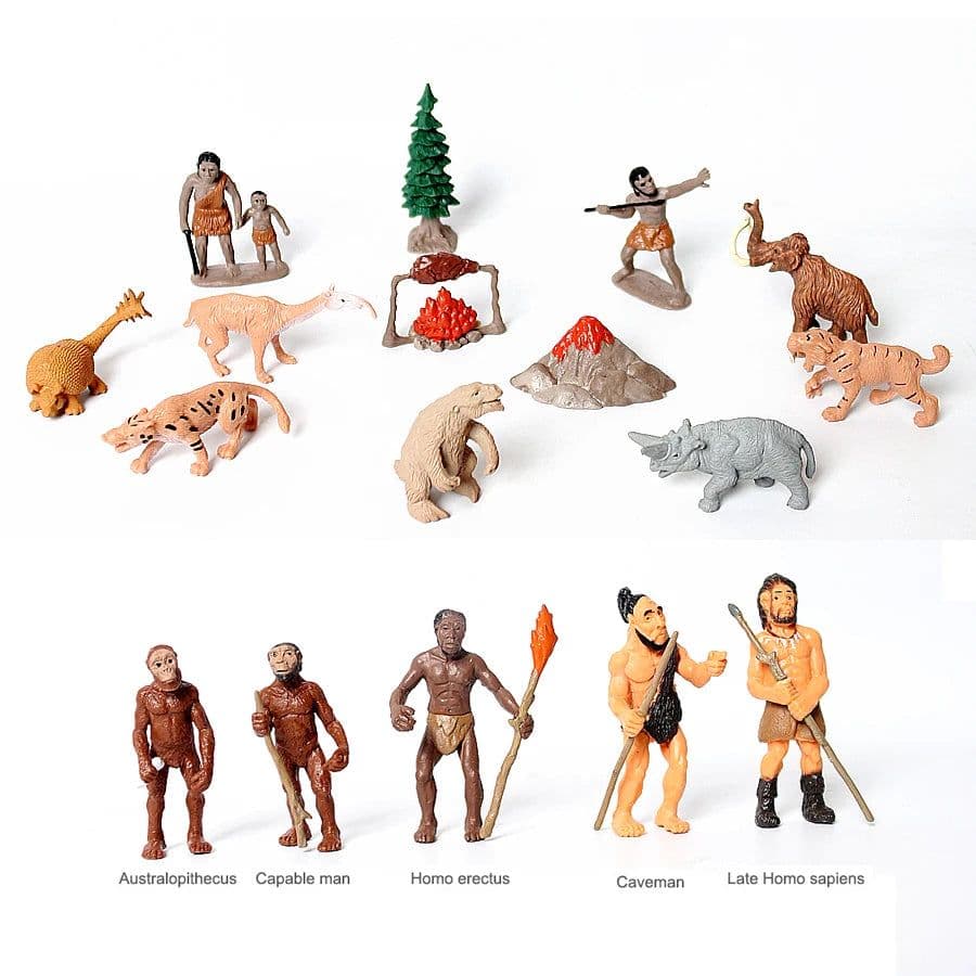 image-SamKaLa Evolutionary Human Models - Educational Prehistoric Figurine Set