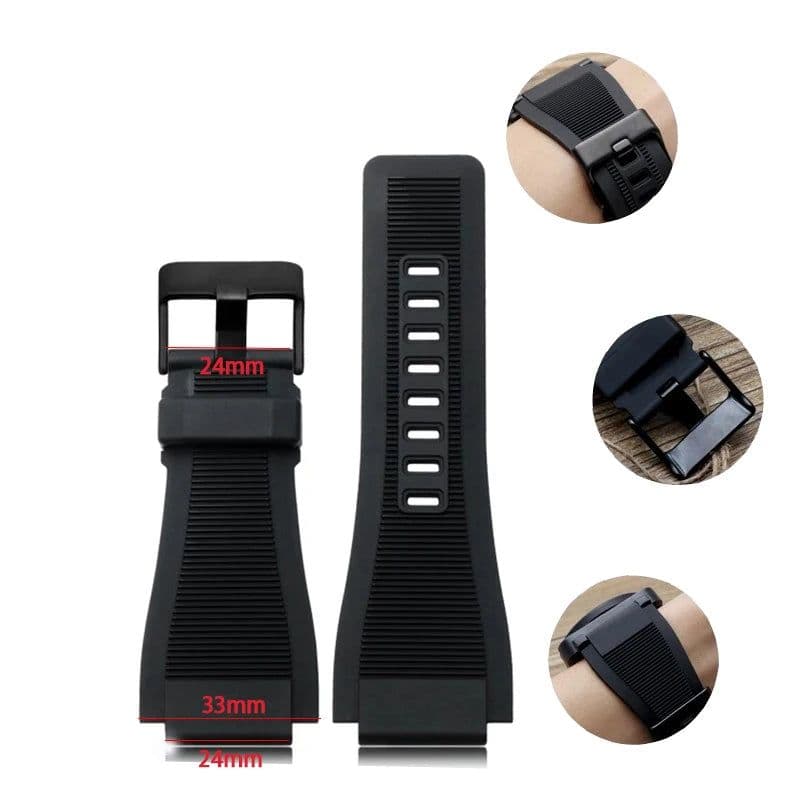 image-Stylish Watchband with Stainless Steel Buckle for Traditional Watches