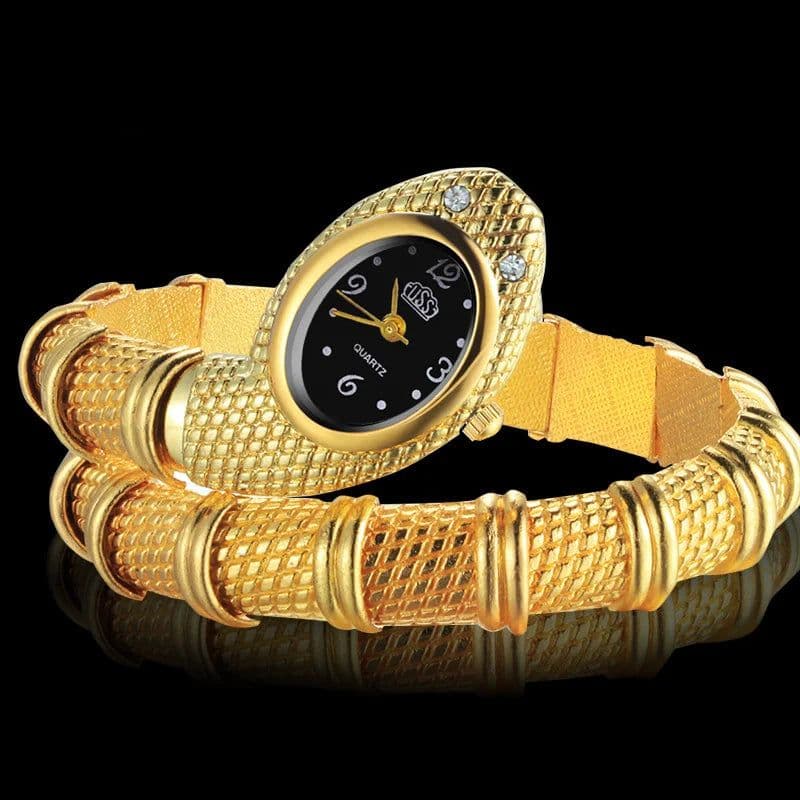 image-SOXY Luxury Gold Snake Watch - Fashionable Bracelet Style for Women