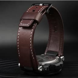image-ZETHYDUM Premium Leather Watchband - Customisable Length & Design