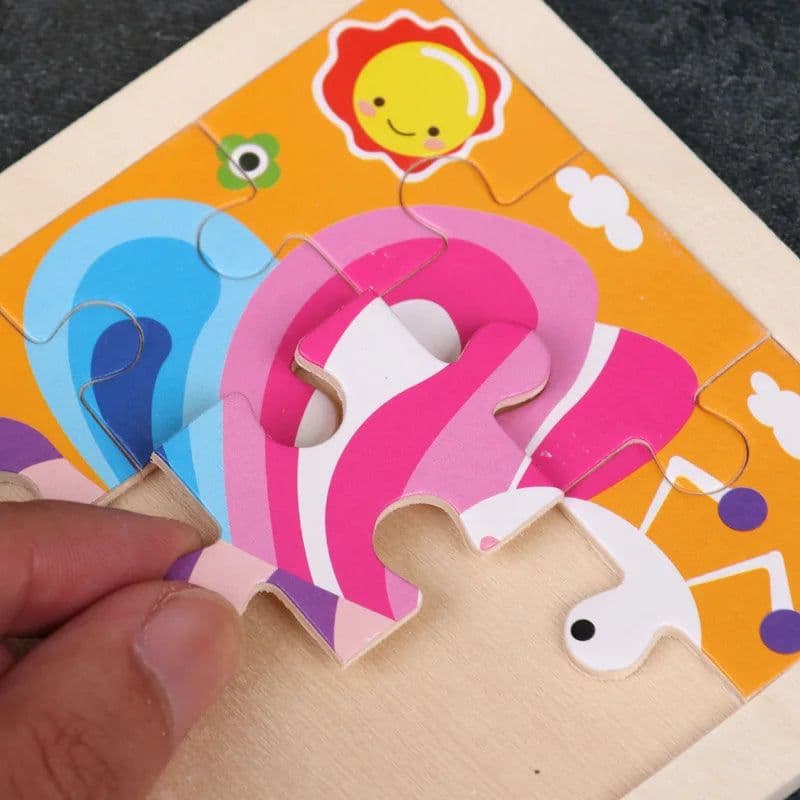 image-YunDuo Baby 3D Wooden Animal Puzzle - Educational Toy for Children