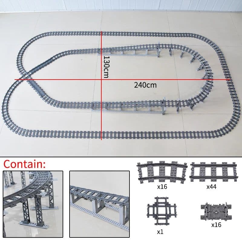 image-Flexible City Train Tracks - Creative DIY Building Block Toy for Kids