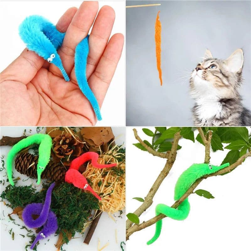 image-Twisty Worm Magic Toys - Easy-to-Use Fuzzy Party Favors for Kids