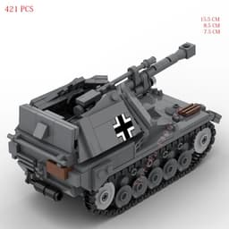 image-Dorusle WWII German Army Wespe Sd.Kfz.124 Building Block Model Toy