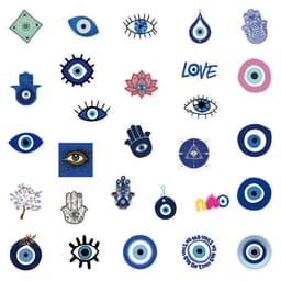 image-Turkish Evil Eye Waterproof Stickers for Skateboards, Laptops & More
