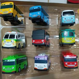 image-HZFZ 9cm Tayo the Little Bus Colourful Plastic Toy Car Set for Kids