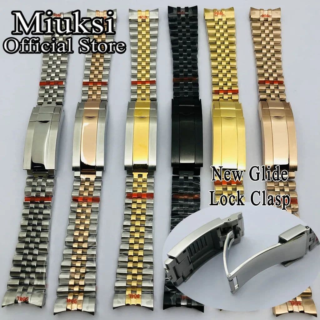 image-miuksi Stainless Steel Watchband - 20mm Lug - Durable & Stylish Accessory