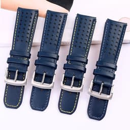 image-Zhuolei Leather Watchband - High Quality Steel Clasp - 19cm Length