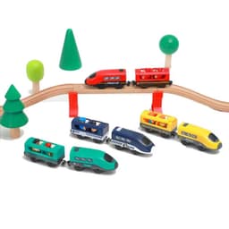 image-Electric Train Set for Wooden Railway - Fun Gift for Children