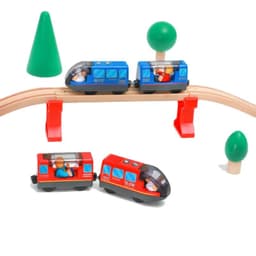 image-Electric Train Set for Wooden Railway - Fun Gift for Children