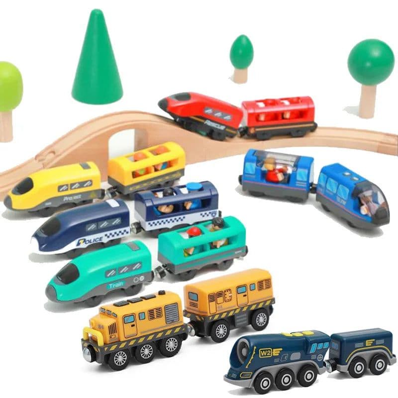image-Electric Train Set for Wooden Railway - Fun Gift for Children