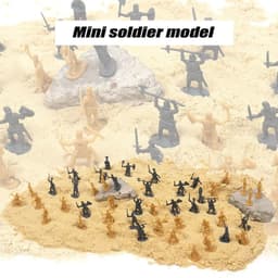 image-200 Pcs Plastic Ancient Soldier Figures Set - DIY War Scene Toy