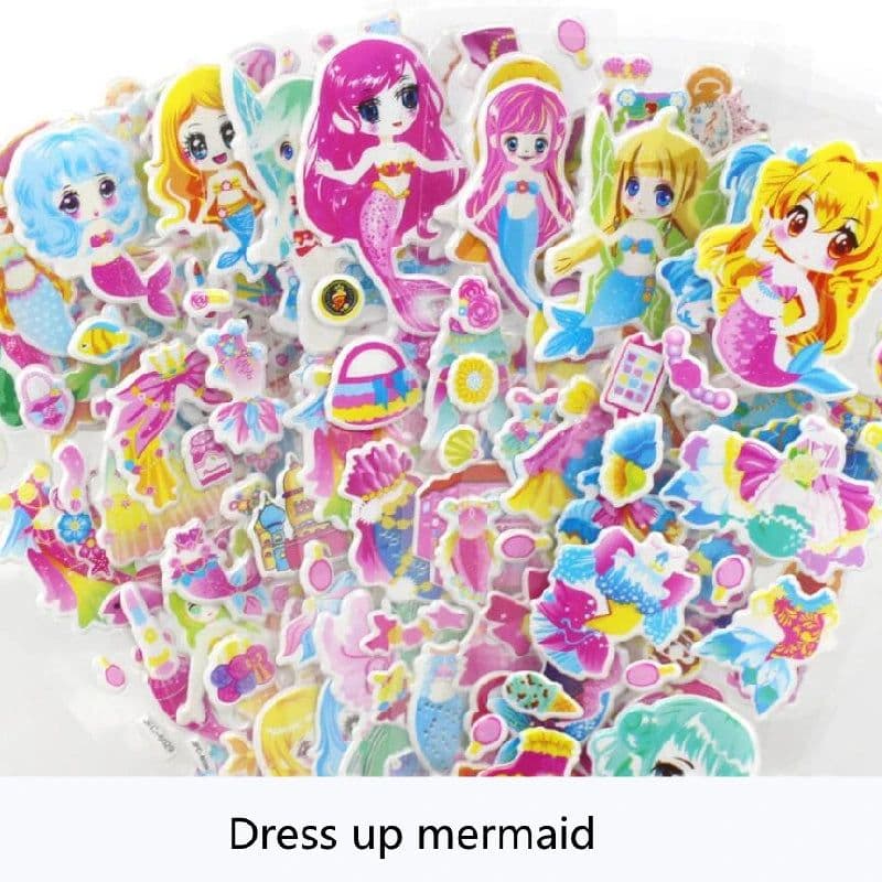 image-HZFZ Cartoon Anime Pony Stickers - Colourful & Reusable for Kids