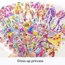 image-HZFZ Cartoon Anime Pony Stickers - Colourful & Reusable for Kids