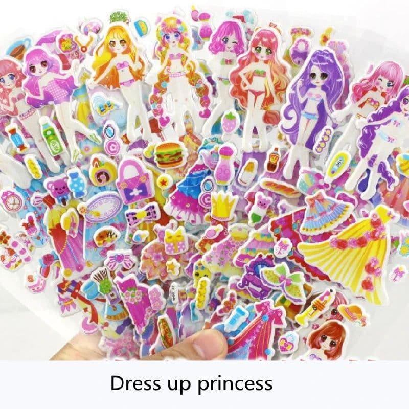 image-HZFZ Cartoon Anime Pony Stickers - Colourful & Reusable for Kids