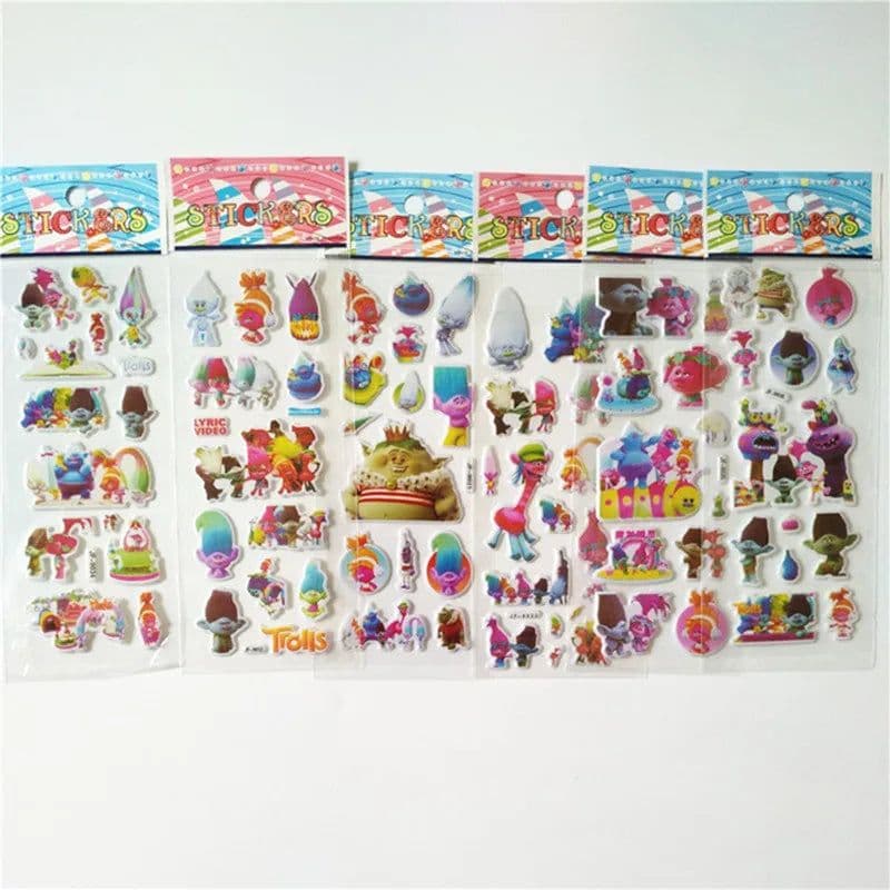 image-HZFZ Cartoon Anime Pony Stickers - Colourful & Reusable for Kids