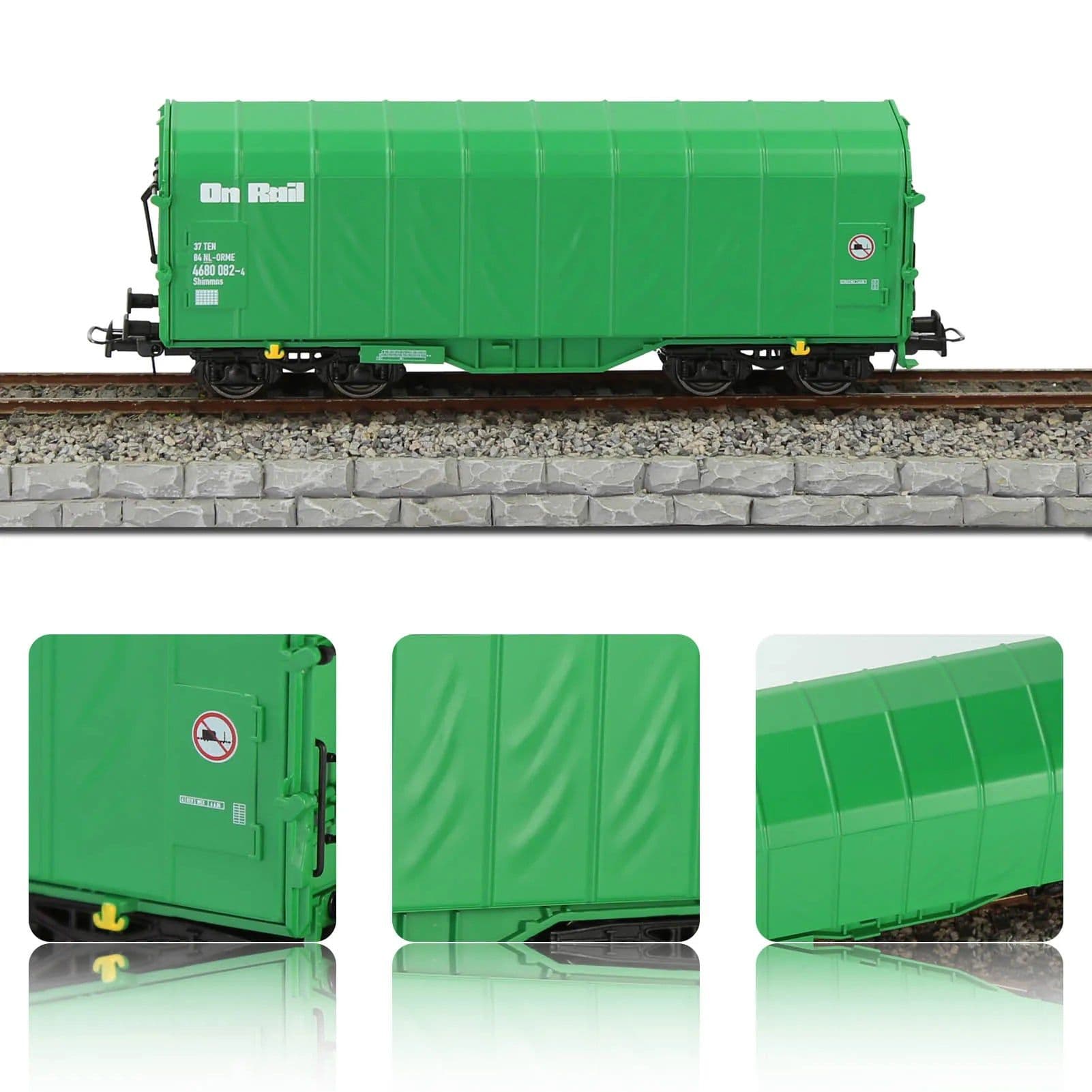 image-Evemodel Customisable Boxcar - 1:87 Scale HO Model for Rail Transport
