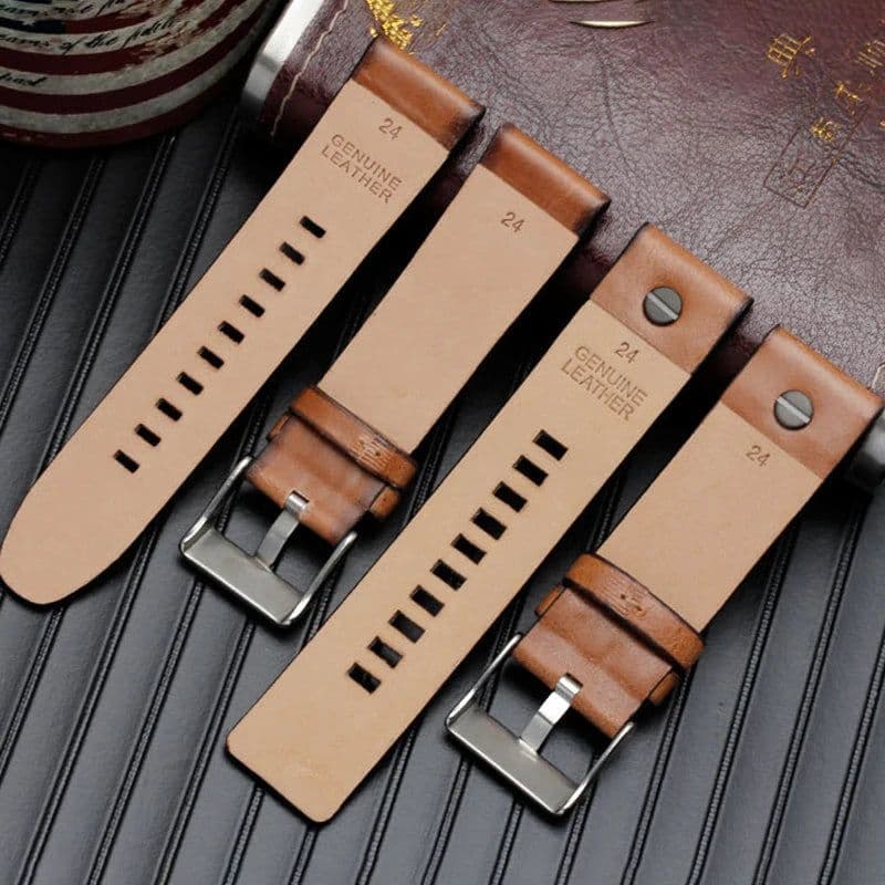 image-Zhuolei Premium Cow Leather Watchband - Durable & Customisable - DS001